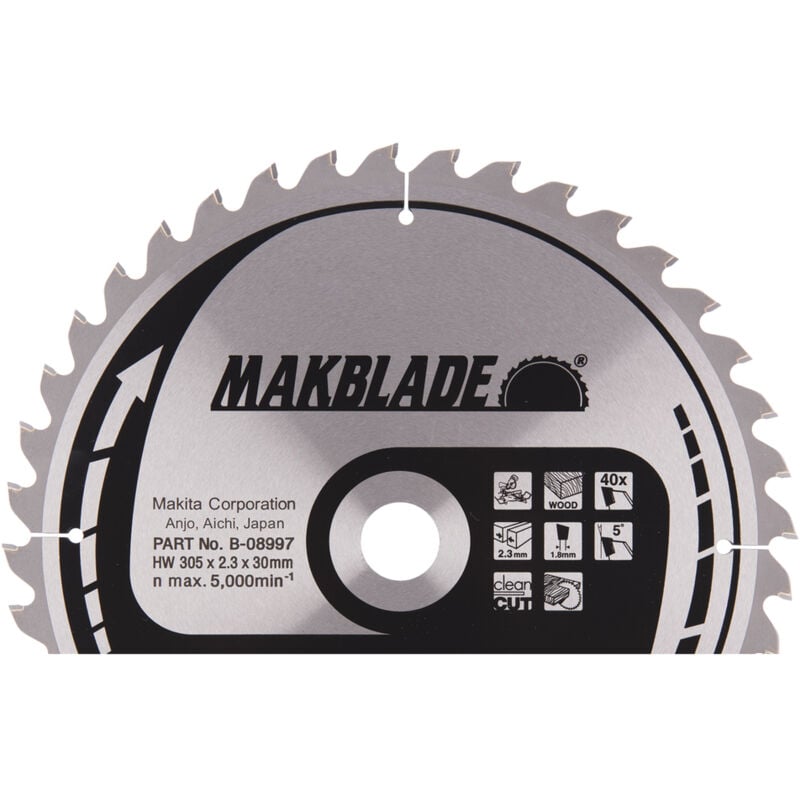 Image of Makita - lame de scie circulaire, makblade 305 x 30 mm, 40 dents