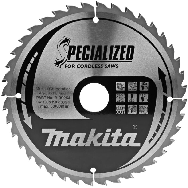 Image of Kreissägeblatt specialized 190 x 30 mm • 40 Zähne • Holz - Makita