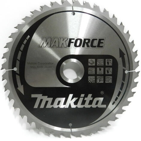 Makita Lame de Scie B-08604 MakBlade Plus MSC19024EL 190 mm, outil professionnel pour le travail du bois et la construction, technologie avancée, réduction du bruit de, couleur métallique.