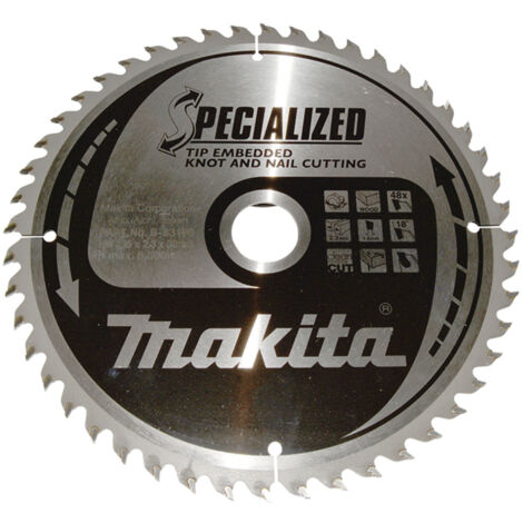Makita – Lame de scie circulaire 235mm 48T B33196 – Pour bois cloué et bois dur – Diamètre alésage 30mm – Coupe fine et précise