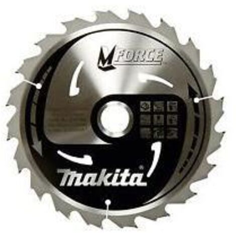 Makita lame de scie circulaire B-08028, tool de précision pour le travail du bois et la construction, coupes nettes, conception robuste, technologie avancée de affûtage, couleur métallique.