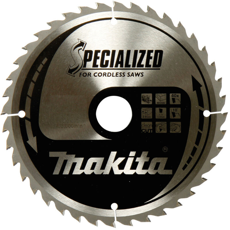 Makita - Lame de scie circulaire alliage t.c.t spécialisé 190x30mm 44 dents pour bois B-54455