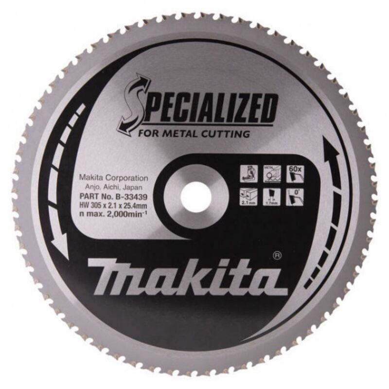 Makita - B-33439 Lame de scie circulaire spécialisée 305x254mm 60T métal