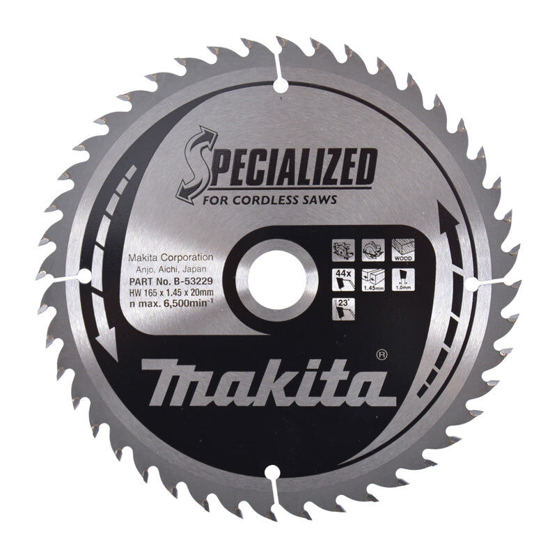 Makita B 53207 Circular Saw Blade Wood 165x20x1.45mm 44T