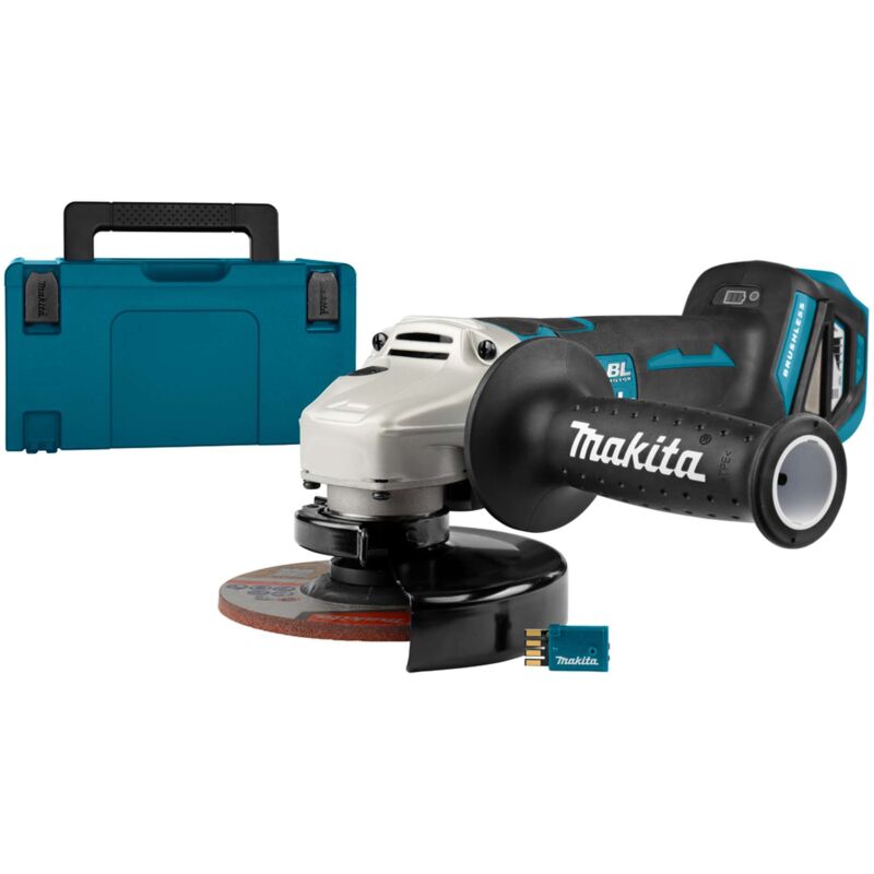 Makita Utensili - Smerigliatrice angolare a batteria 18V 125 mm, senza batteria e caricabatterie DGA518ZJU