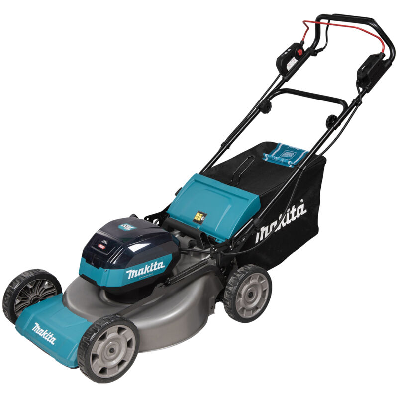 Tondeuse Makita 53CM autotractée 40V max xgt avec batteries et lame LM002GT201