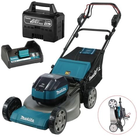 Makita LM004JM101 64V Max Brushless Self Propelled 53cm Lawnmower + 4Ah +Charger