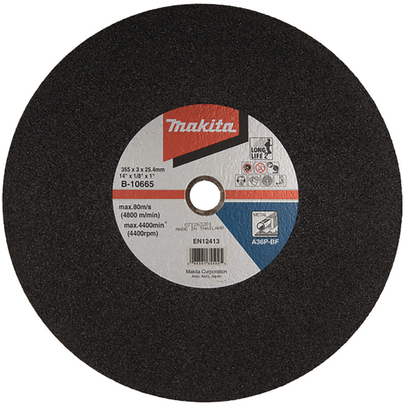 Makita - meule tmet 355X25.4X3.0 5P B-10665-5 - MAK-B-10665-5