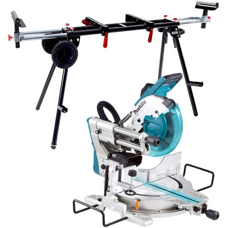 Makita LS1019L 260mm Slide Compound Mitre Saw Laser 240V + Universal Wheel Stand