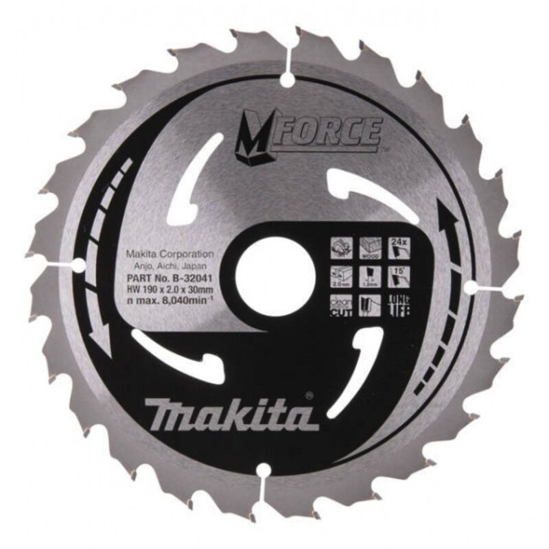 Makita - B-32041 Lama Sega Circolare Makforce t.c.t. 190x30mm 24T Legno