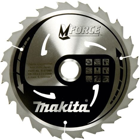 main image of "Makita M-FORCE B-32041 Lame de scie circulaire 190 x 30 x 1.2 mm Nombre de dents: 24 1 pc(s) W060931"