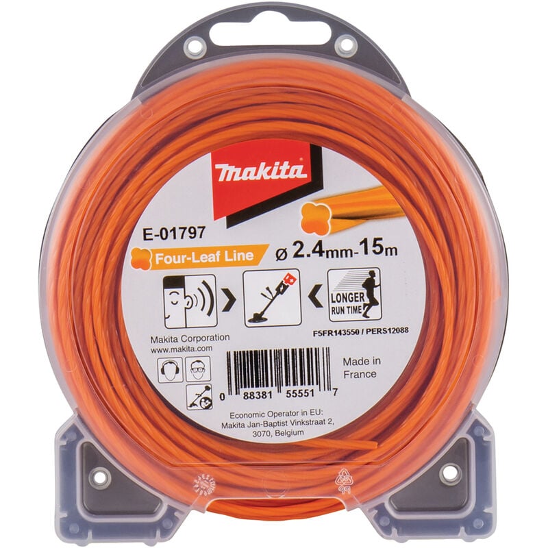 Makita - Mähfaden Four-Leaf 2,40 mm 15 m orange E-01797