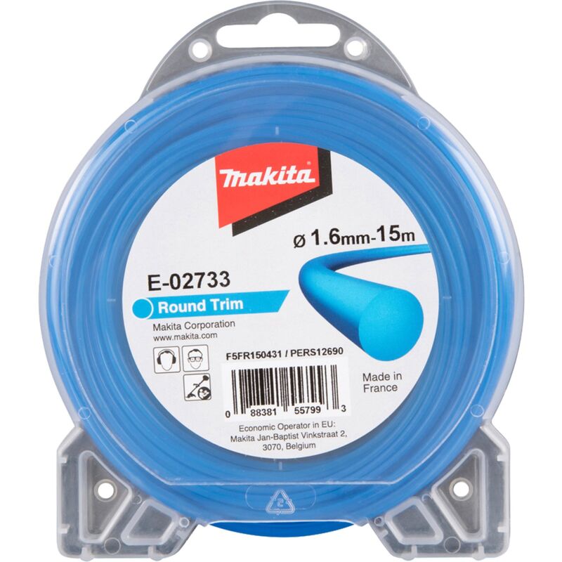 Makita - Mähfaden rund 1,6 mm x 15 m für Rasentrimmer - E-02733