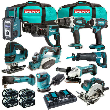 Makita MAK11PC 18v 4 x 5.0Ah LXT Li-ion 11pc Power Tool Kit:18V
