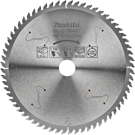 Makita  MAKBLADE+  Hoja  de sierra  165x20x64Z  -  B-56518