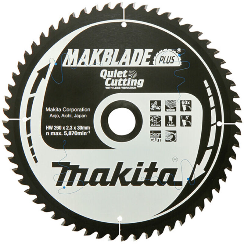 Makita - B-32633 Lame de scie circulaire tct 260x30mm 100T Bois