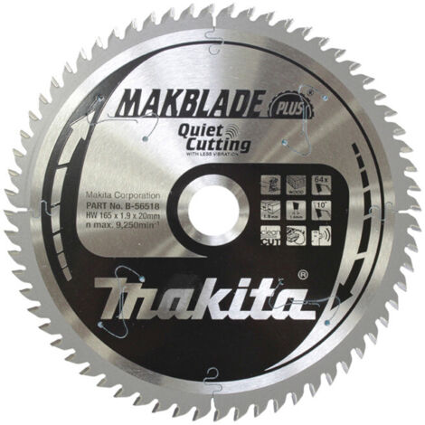 Makita MAKBLADE+ lame de scie 165x20x64Z