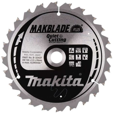 Makita MAKBLADE+ Lame de scie 190x20x24Z - B-32437