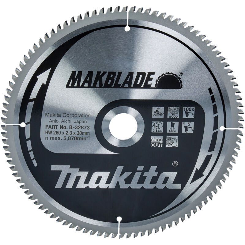 Makita MAKBLADE Lame de scie 260x30x100Z B 32873