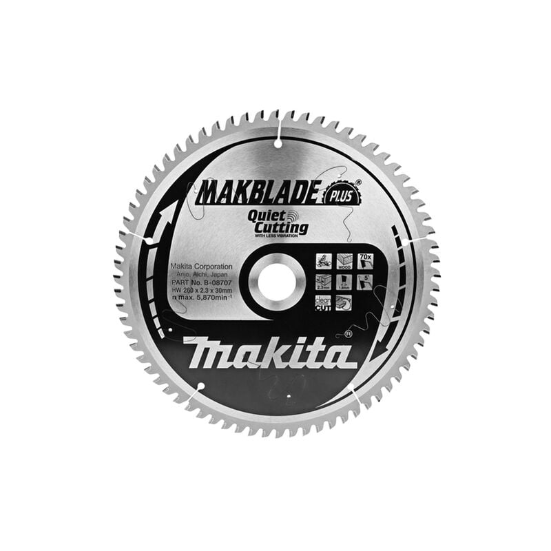 Lama Makita B-32530 Ø260mm FORO30mm 70 denti