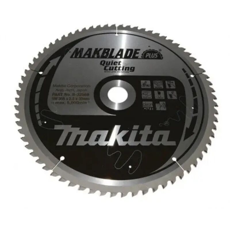 Makita - B-32568 Makblade Plus Lama tct silenziata per troncatrici 305x30 per legno