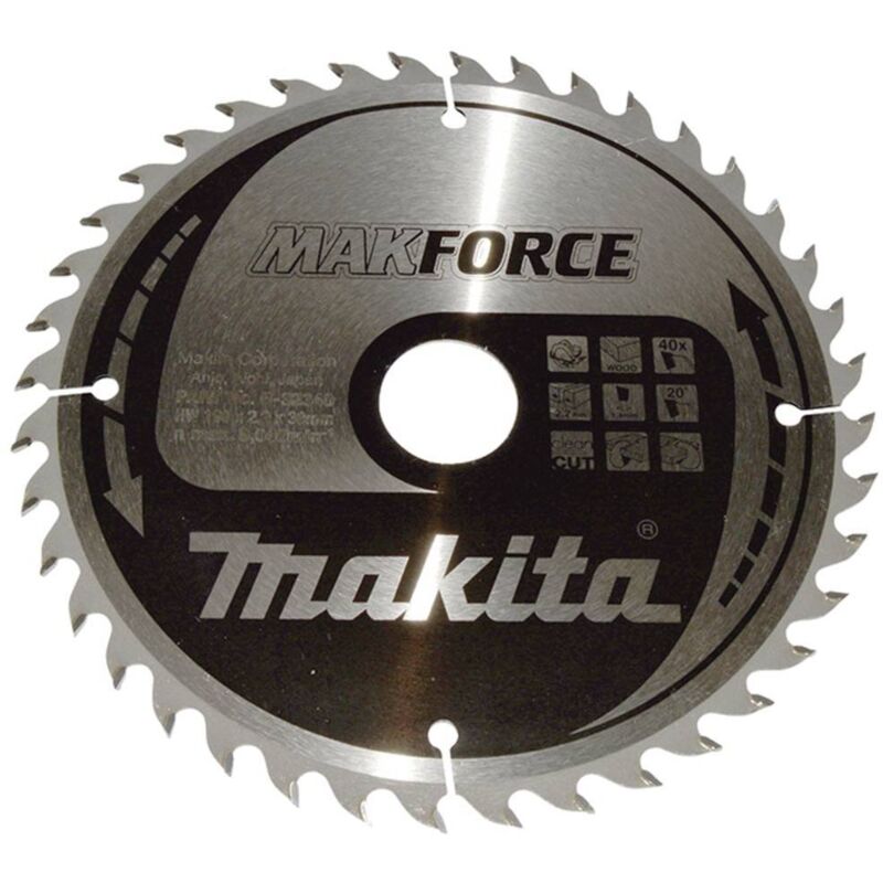Makita - B-32340 Lame de scie circulaire Makforce tct 190x30mm 40T Bois