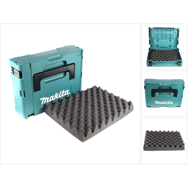 Makita MAKPAC 1 Mallette de rangement - avec insert universel pour outils sans fil Makita 18 V visseuses ponceuses