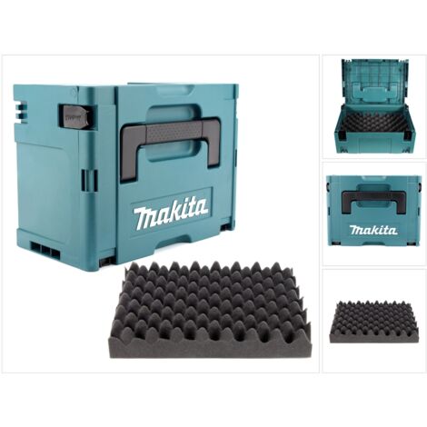 Makita MAKPAC 3 Coffret de transport - avec Insert universel pour Meuleuse, Scie et Cloueur sans fil Makita 18 V