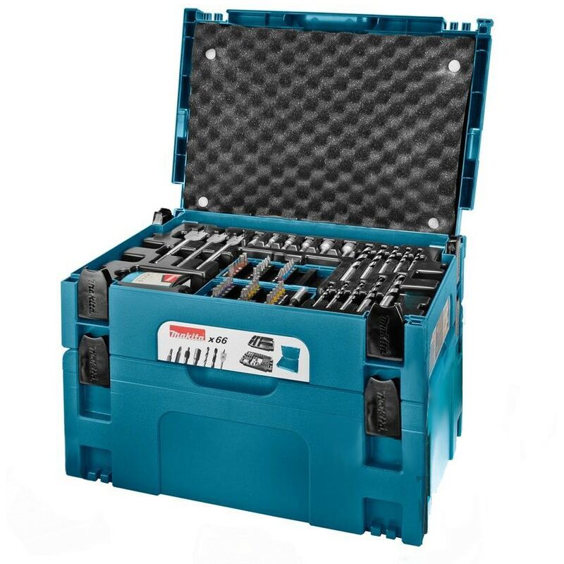 Makita - Makpac 66 Piece Drill Screwdriver Accessory Set + Combi Drill Case +Inlay
