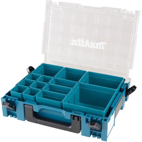 Makita MAKPAC-Organizer Tragekoffer 191X80-2 Werkzeugkasten 14-teilig Einsätze