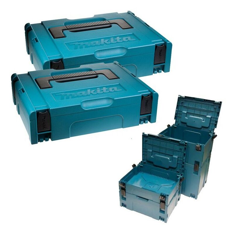 Makita - MAKPAC Pack of 2 x Stacking Connector Tool Cases Type 1 396 x 296 x 105