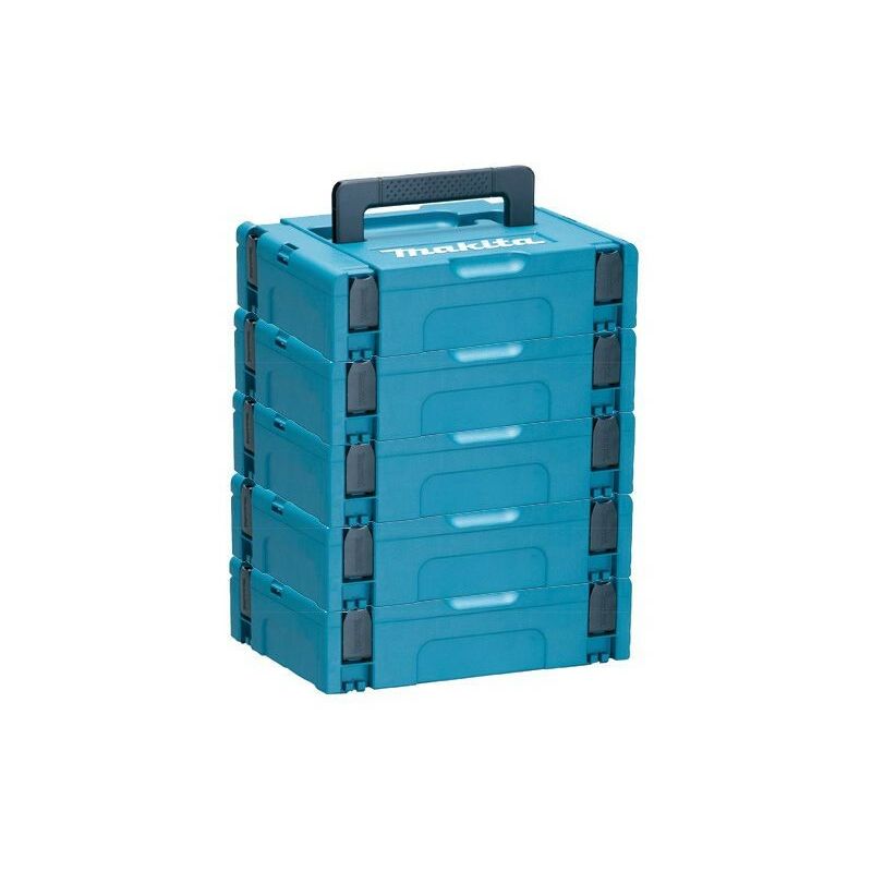 MAKPAC Pack of 5 x Stacking Connector Tool Cases Type 1 396 x 296 x 105 - Makita