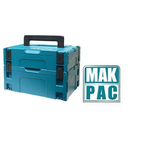 Makita MAKPAC Stack 2 Piece Connector Stackable Tool Case Type 1 and 2 Cases