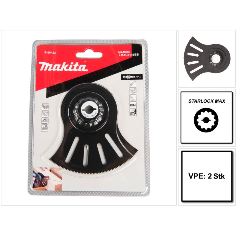 Makita - MAM003 Lame segmentée Starlock Max 100 x 50 mm 2 pcs ( 2x B-66422 )