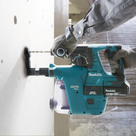 Makita Marteau combiné à batterie avec 2 batteries 18 V et chargeur DC18RC (DHR243RTJ)