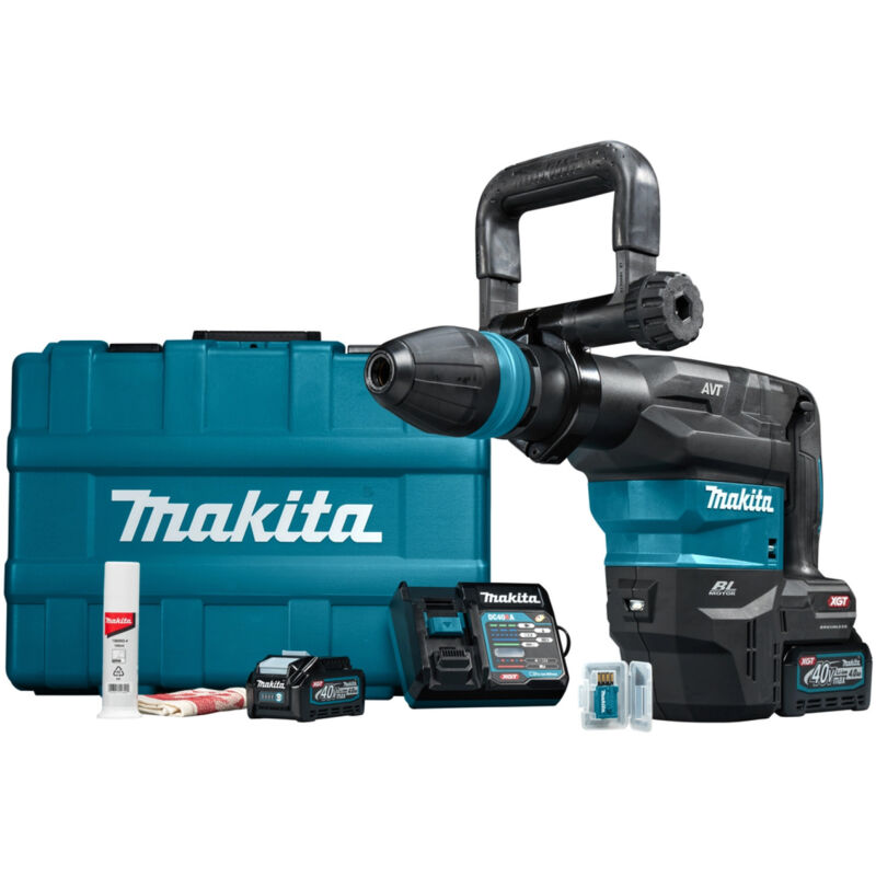 Marteau Perforateur-Burineur Makita HR005GM202 – SDS-Max 40V, 2 Batteries 4,0 Ah - vue 4