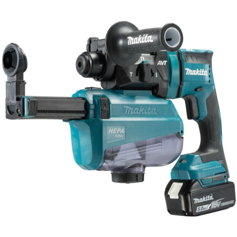 

Makita Martillo combinado de 18V SDS Plus DHR182RTWJ | 2x batería 5,0 Ah incl. extractor de polvo