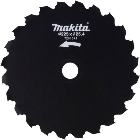 Makita Meißelzahn Sägeblatt 225 x 25,4 mm 24 Zähne Stahl ( 199872-9 ) für Akku Freischneider UR 013 G