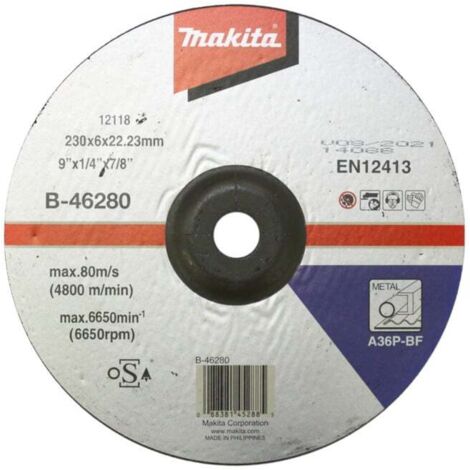 Makita Meule à ébarber 230 x 6 mm acier - B-46280