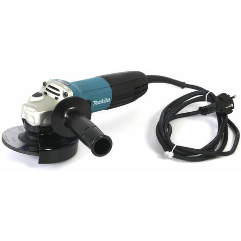 Makita – Meuleuse 115 mm – 720W – 11000 tr/min – Anti-redémarrage – Pour béton armé et métal – Câble 2,5 m – Poignée latérale caoutchoutée