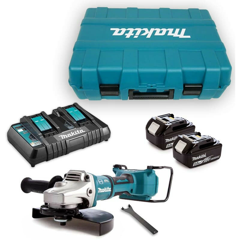 Meuleuse D'Angle Makita DGA900PT2 – 36V, 230 mm, 2x 5,0 Ah, Coffret