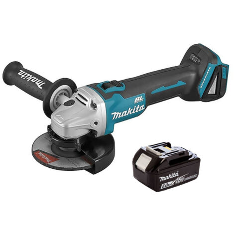 Makita – Meuleuse d'angle 125mm 18V – Moteur sans charbon – Contrôle automatique de la vitesse – 1 batterie 5Ah – Technologie XPT
