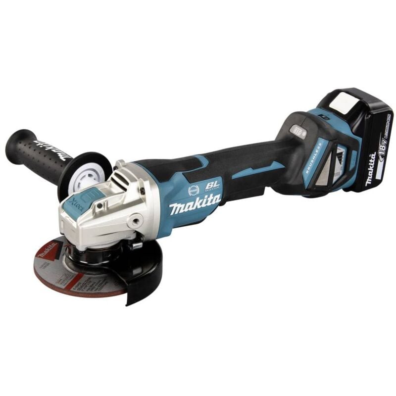 Meuleuse d'angle sans fil Makita DGA519RTJ 125 mm + 2 batteries, + chargeur 18 v 5 Ah