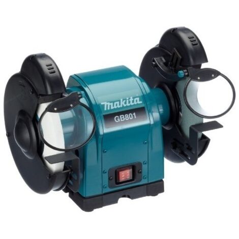 Makita – Meuleuse d'établi 550W GB801 – Diamètre de la meule 205mm – Vitesse 2850 tr/min – Pour affûtage et meulage précis