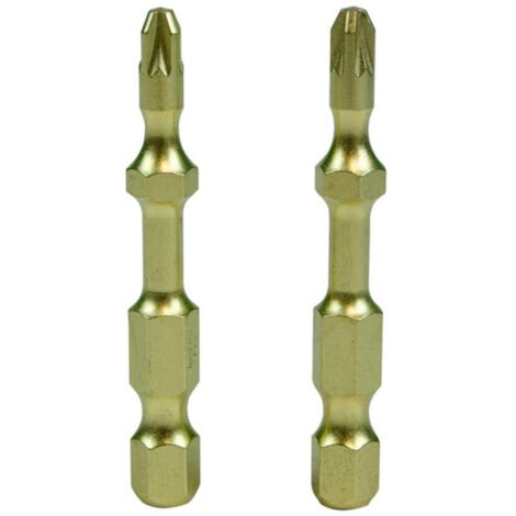Makita, modelo PZ2x50mm, extremos de torsión, para atornillado y perforación, acero de alta resistencia, mayor durabilidad, 10 veces más vida útil, 2 piezas por paquete