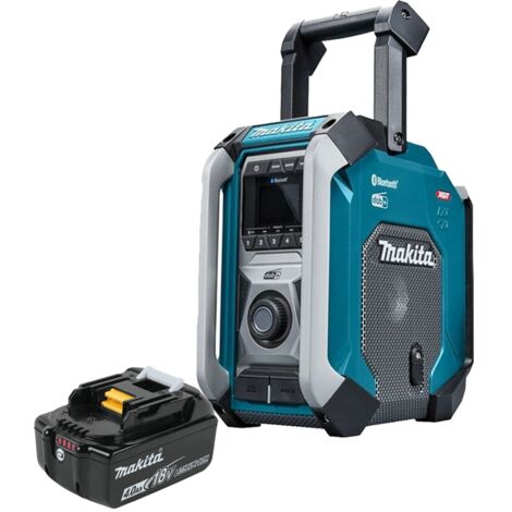 Makita MR007GZ Digital Site Radio DAB + Bluetooth USB Charger 18V + 4AH Battery