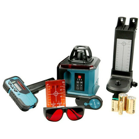 Makita – Niveau laser automatique rotatif 200 Mètres + (Récepteur, support, télécommande..) – SKR200Z