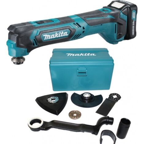 Makita – Outil multifonction 12V avec 2 batteries 2.0Ah – Vitesse oscillation 6000-20000 tr/min – TM30DSAJX1