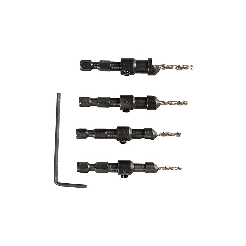 Makita - lot de 4 fraises coniques avec foret D-73455 88381584722