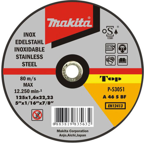 MAKITA P-52255 Extra dünne Edelstahl-Trennscheibe 115mm